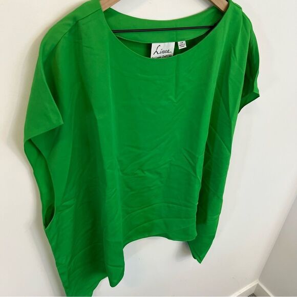 New Linea by Louis Dell'Olio Caftan and Tank Set in Grass Green | Size 2X - Picture 5 of 14